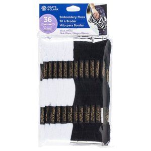 Coats & Clark® Black & White Embroidery Floss Value Pack 8.75 Yds New